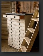 zinc topped bank of drawer 1