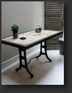 pine top industrial table1