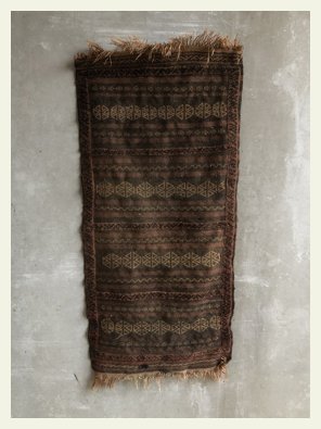 Tribal rug brown african vintage