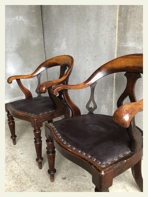 pair of antique carver chairs